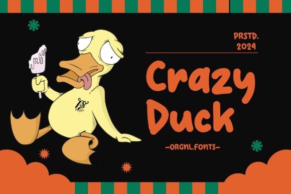 Crazy Duck: A Retro Display Font for Editorial Design