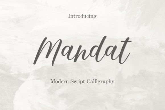Mandat Script Font: A Whimsical Choice for Handmade Brands