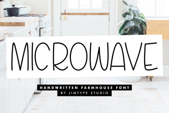 Microwave Font: A Tall, Cute Typeface for Small Business Branding