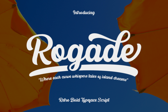 Rogade Typeface: A Retro Script for Bold Branding