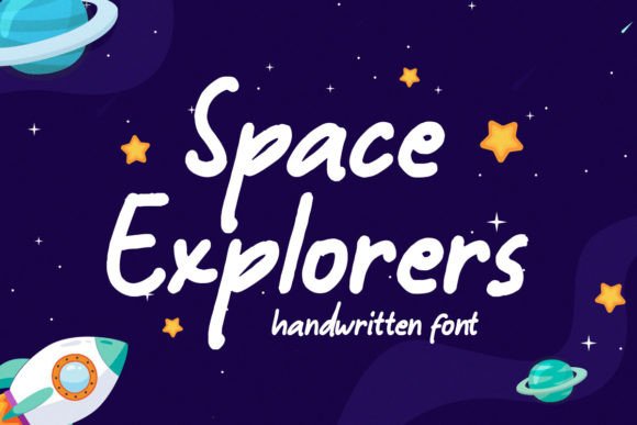 Space Explorers: A Whimsical Handwritten Font for Branding